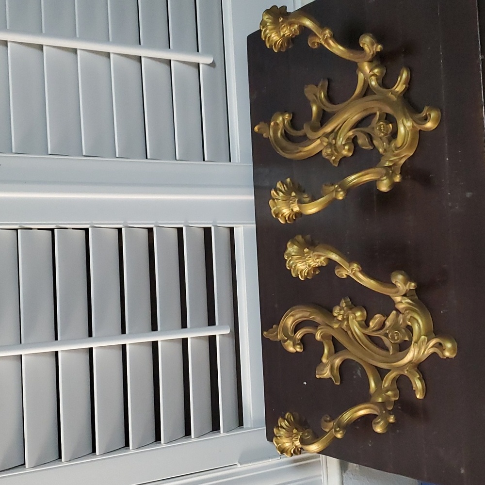 Pair of Vintage 1970's Dart Hollywood Regency Wall Candle Stick Holders